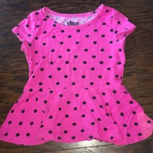 Circo Girls Polka Dot Cute Peplum Top